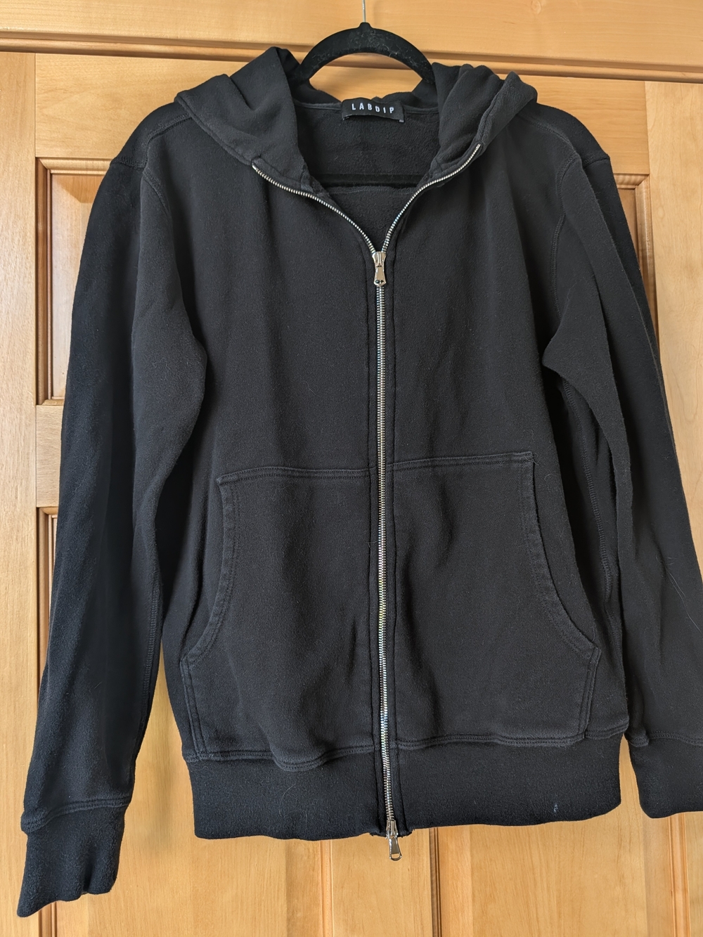 Black Full-Zip Dual Zip Hoodie with Hood